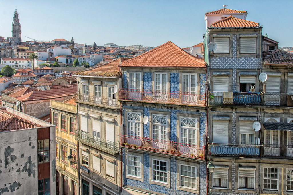Colorful old Porto buildings