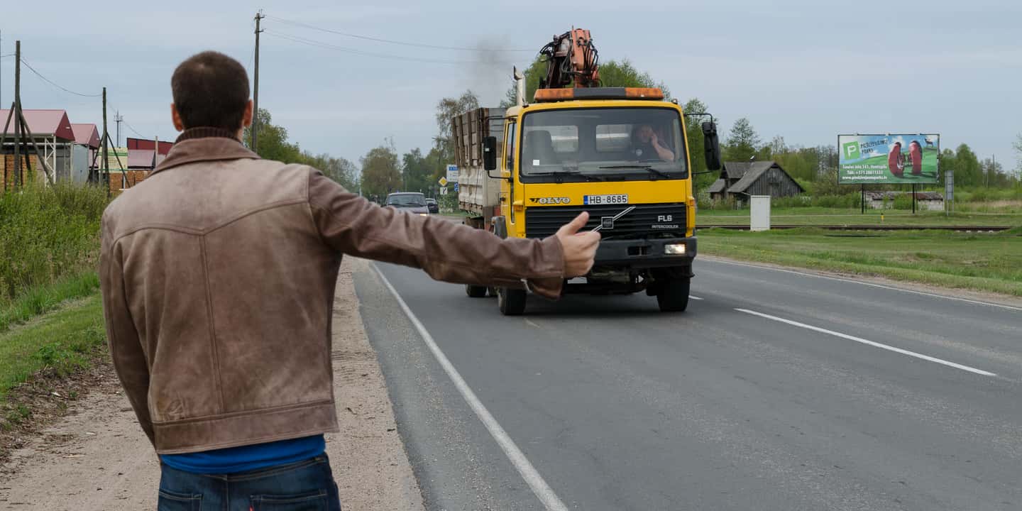 Hitchhiking in Latvia