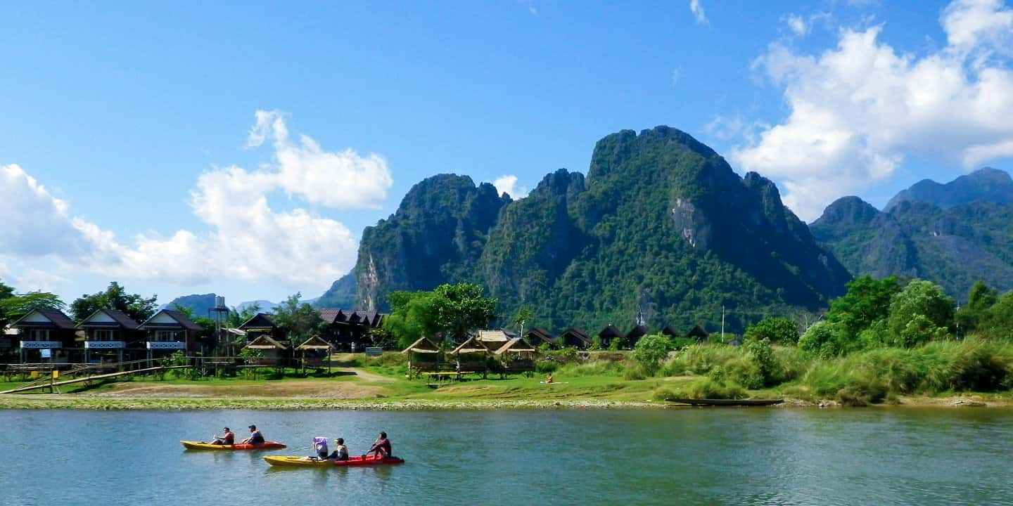 The backpacker paradise of Vang Vieng