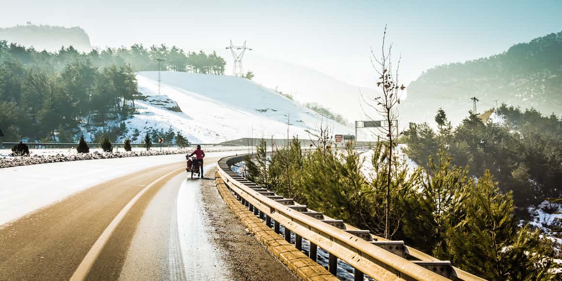 Winter bicycle touring in Turkey