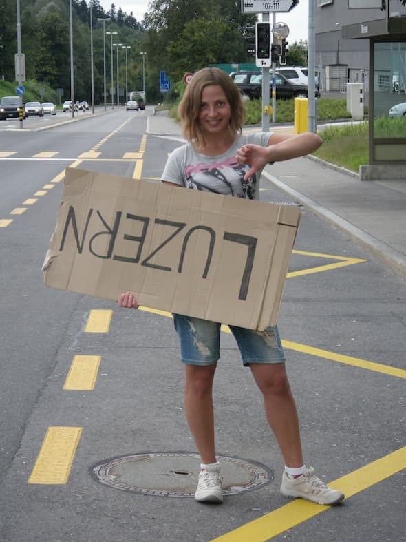 Hitchhiking to Lucerne