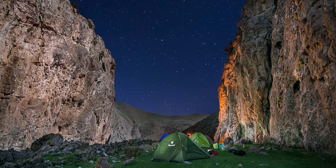 Camping under the stars