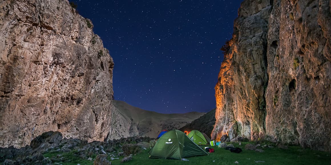 Camping under the stars