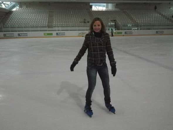 Ilze ice skating in Jaca