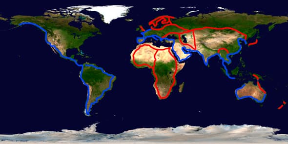 Possible bicycle route across all five continents