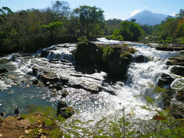 The waterfall closest to the village of Tat Lo