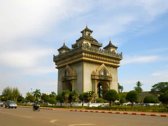 The Patuxai Victory Monument in Vientiane