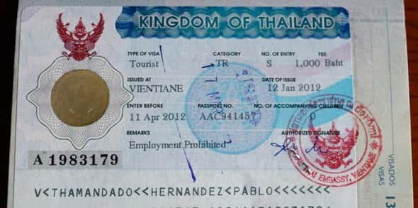 Tourist visa for Thailand