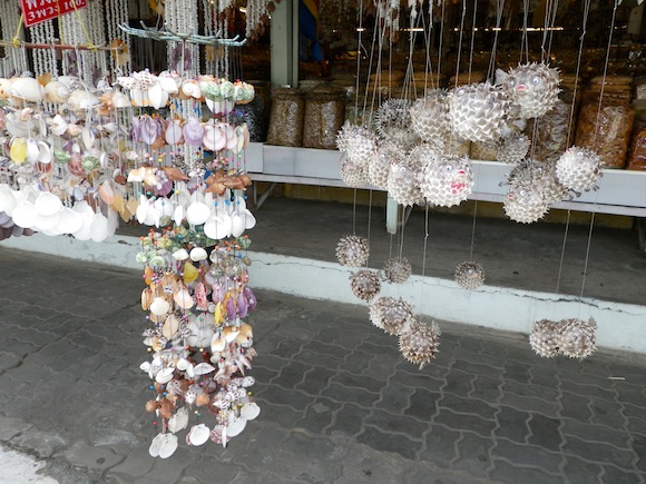 Shops decorated with shells